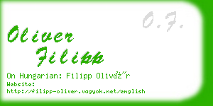 oliver filipp business card